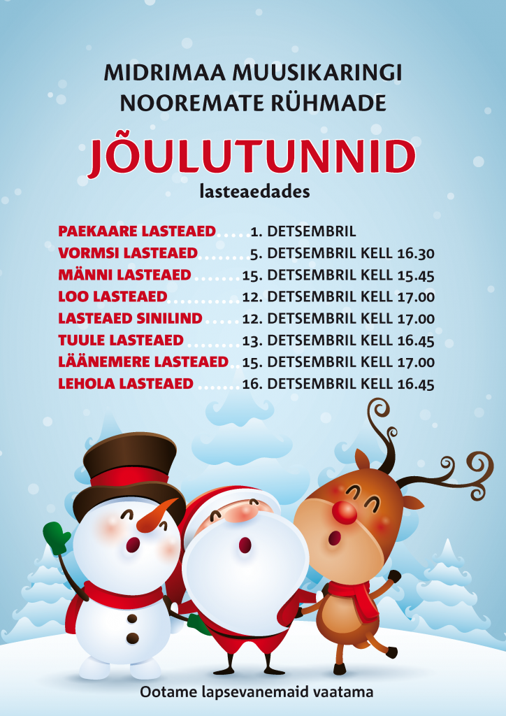 Muusika jõulutunnid 2016
